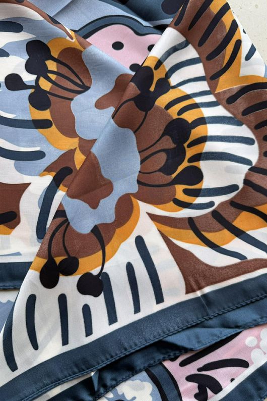 Matteao Silky Blend Square Scarf Blue /30=